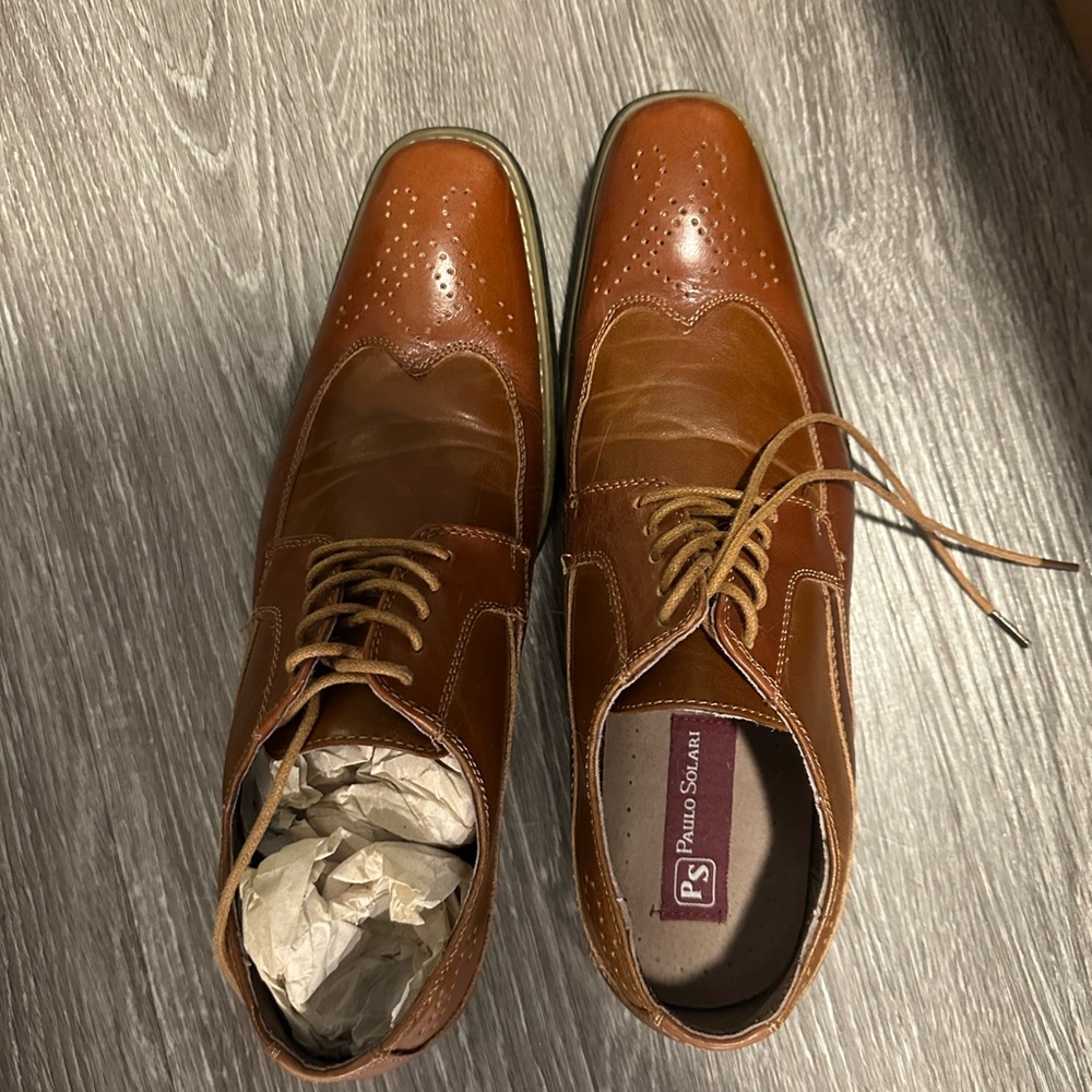 Men's Brown Leather Dress Shoes